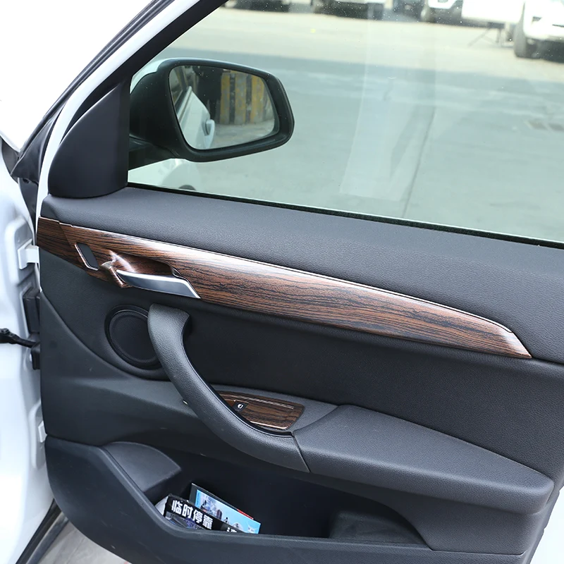 4 шт. для BMW X1 F48 2016-2019 сосновая древесина ABS Автомобильная Внутренняя дверь панель