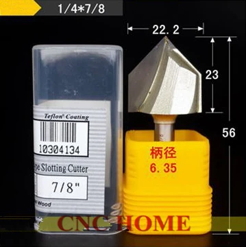 Фрезерный станок по дереву 90 градусов фрезерный с ЧПУ гравировка V Groove резак 1/4*7/8 6