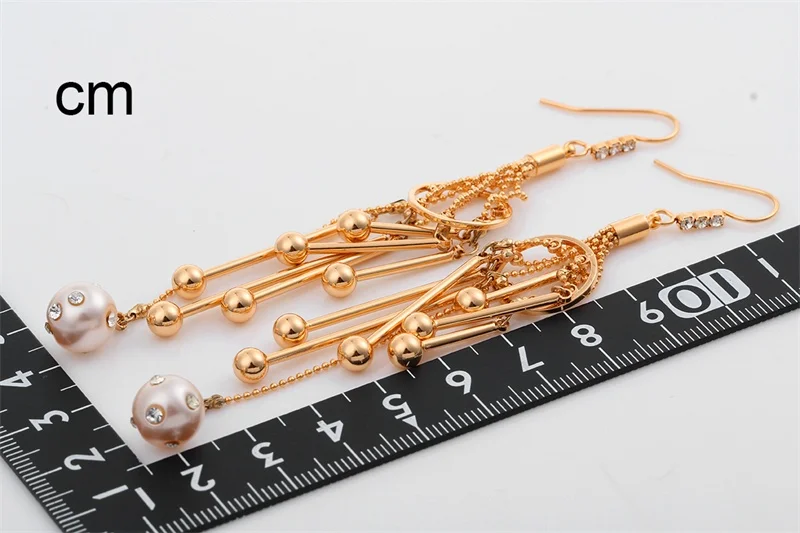 Женские серьги подвески с жемчужными кристаллами|dangle long earrings|long drop earringslong earrings |