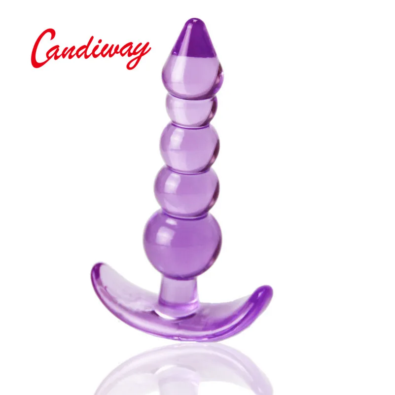 Анальная пробка с большими бусинами для заднего двора игрушечное желе g spot anus