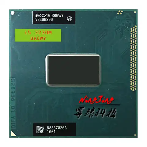 Двухъядерный процессор Intel Core i5-3230M i5 3230M SR0WY, 2,6 ГГц, четырехпотоковый ЦПУ, 3 Мб, 35 Вт, разъем G2 / rPGA988B
