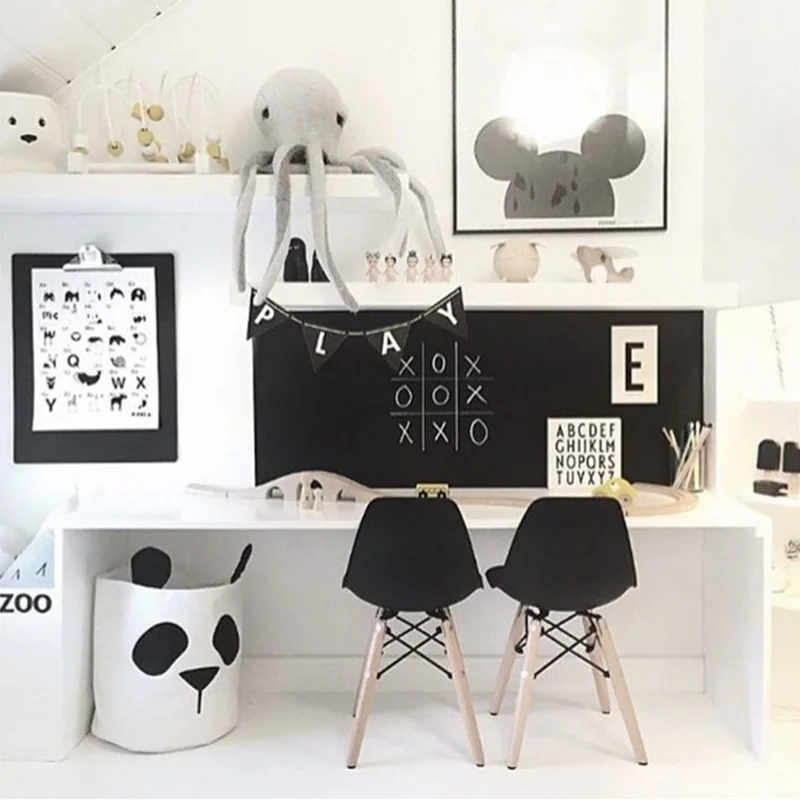 Скандинавские детские игрушки сумки для хранения одежды корзина белья с пандой