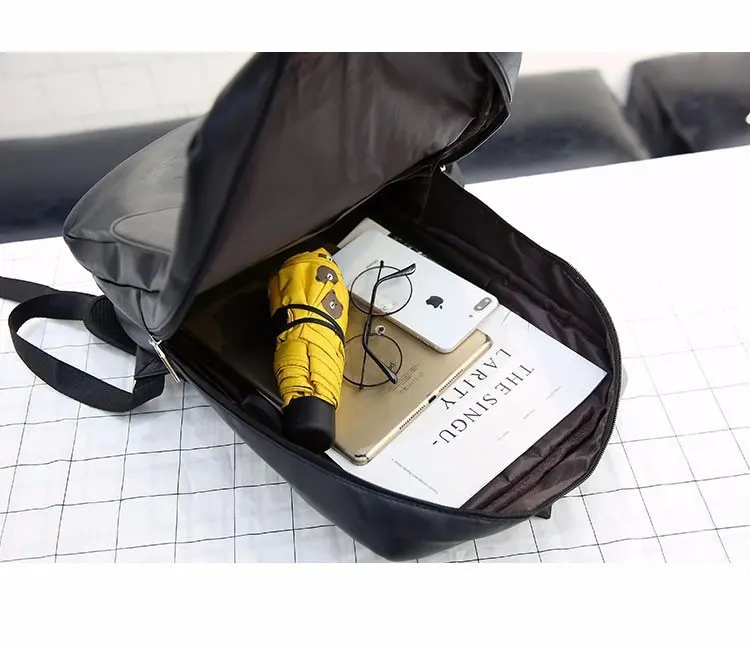 Fashion PU Leather School Backpack Men Small Laptop Travel Back Pack Bookbags Luxury Backpacks Vintage sac a dos homme | Багаж и сумки