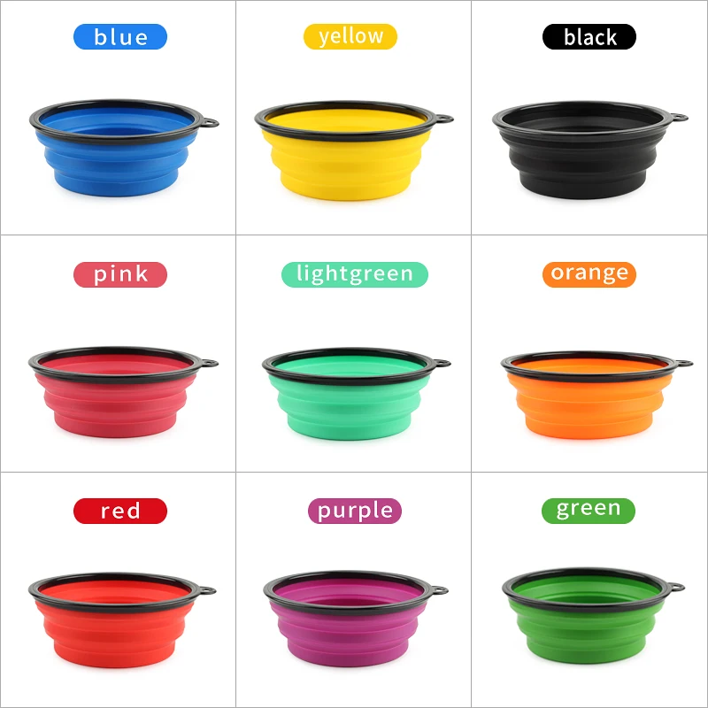 Миски для собак большого размера силиконовая Складная портативная миска