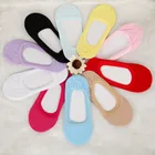 Носки-невидимки женские, из бамбукового волокна, теплые, 2 пары = 4 шт., WS41, цветные для девочек и мальчиков