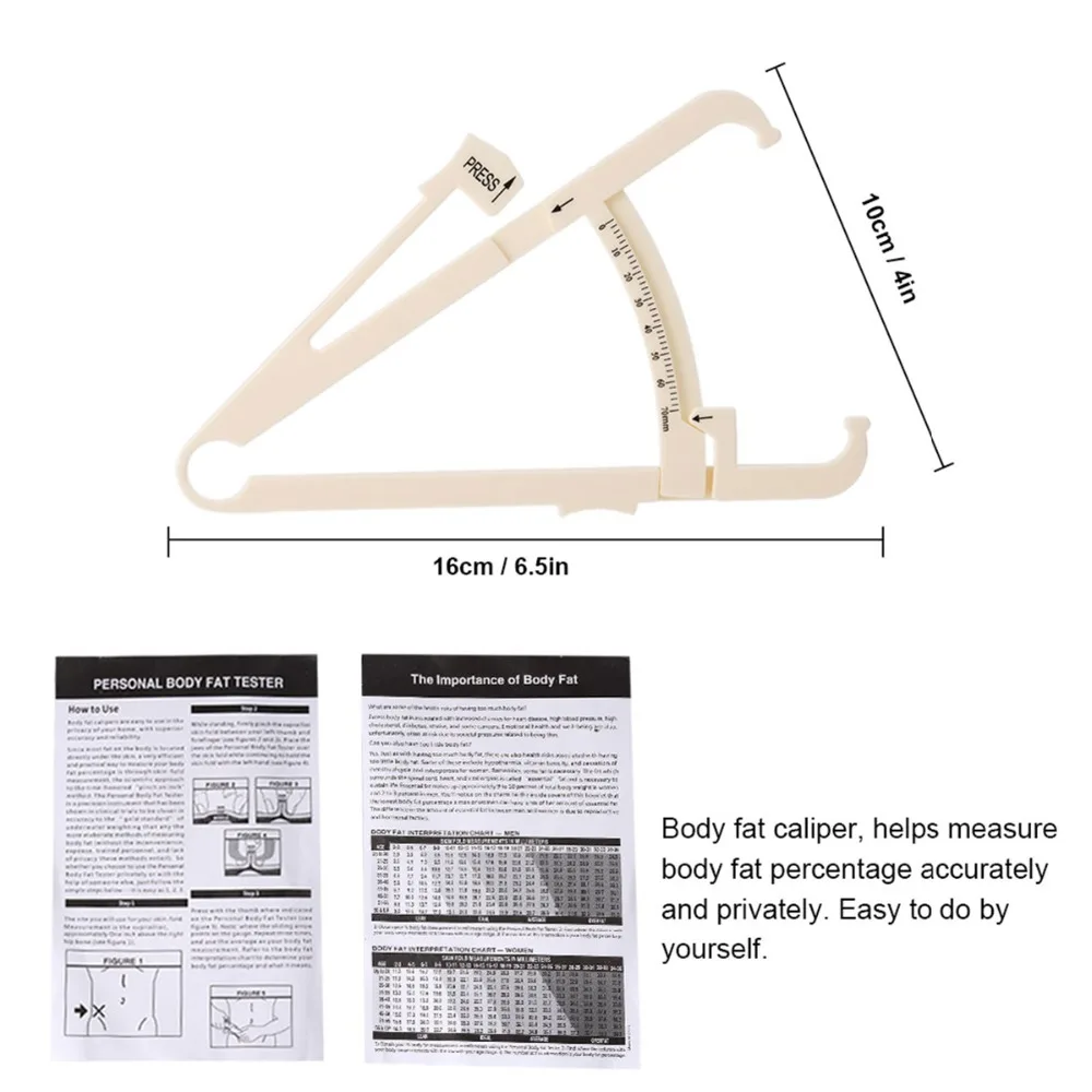 Высококачественная ABS Точная линейка 1 шт. штангенциркуль для жира толщиномер