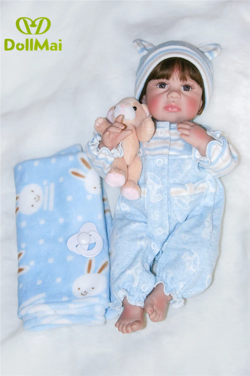 40 см полный корпус силиконовый винил Reborn Baby Doll реалистичные 16 &quotдля