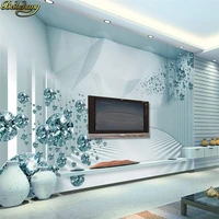beibehang custom photo wallpaper large mural wall stickers 3d 3d space sense modern fashion crystal ball tv wall