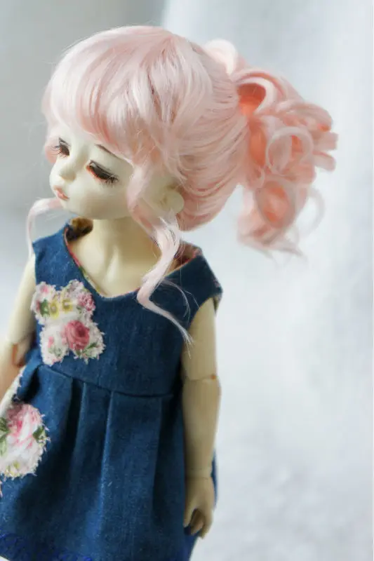 JD261 1/6 YOSD синтетический мохер кукольные парики Updo стиль BJD волосы 6-7 дюймов BJD парики