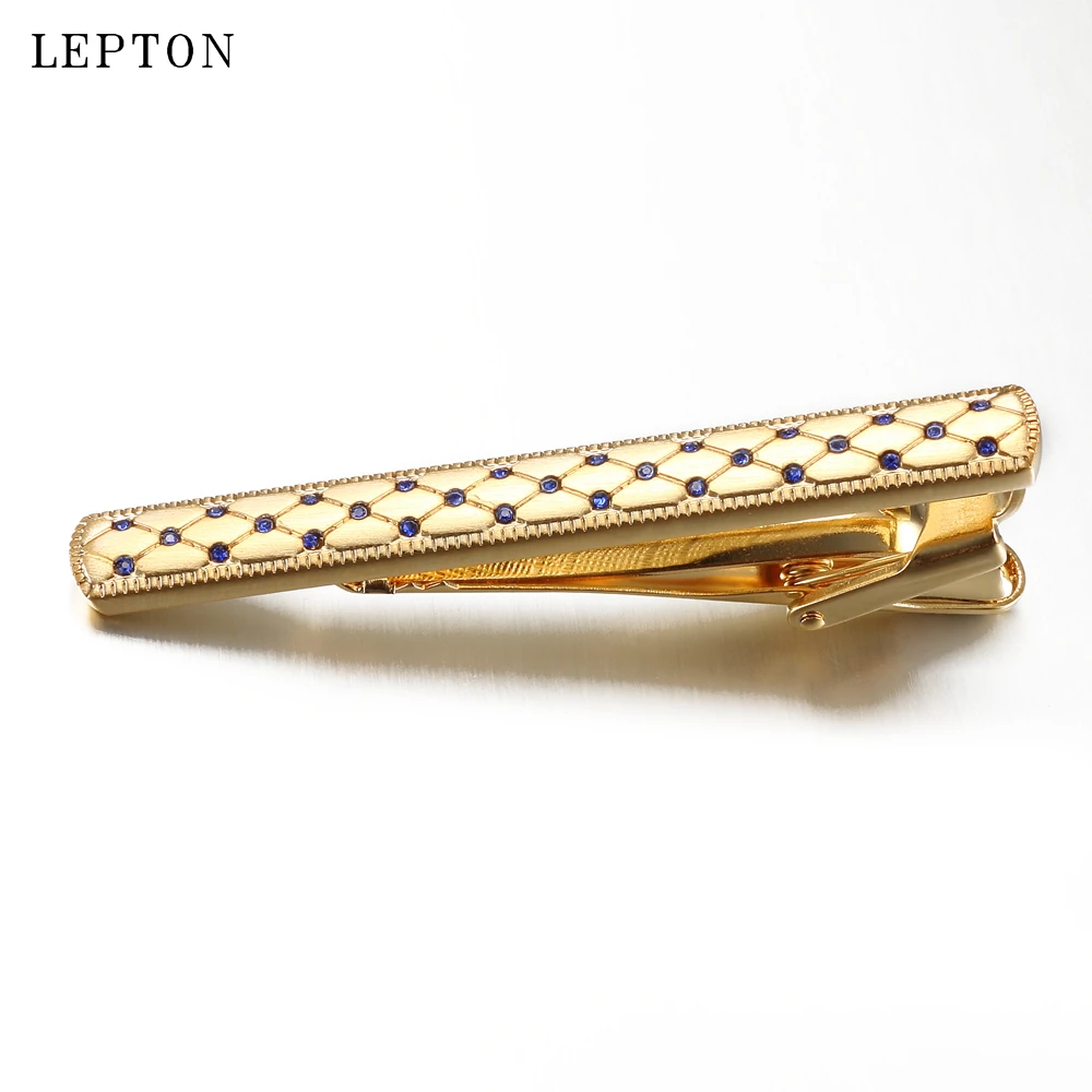Новейшие золотые хрустальные Зажимы для галстука Lepton Matel мужчин звездное небо