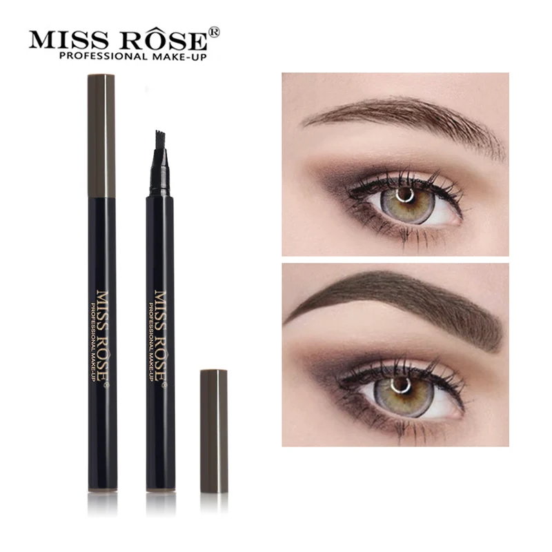 MISS ROSE макияж 3 цвета вилка наконечник жидкая подводка для бровей карандаш