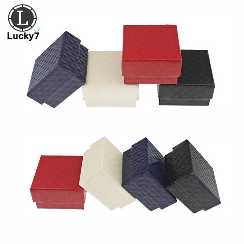 

5x5x3cm Jewelry Ring Box Earring Display Storage Organizer Box Case Gift Box Diamond Textured Ring Stud Earrings Jewelry Box