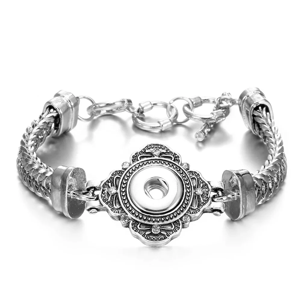 Новинка 12 мм ювелирное изделие стразы сплав браслет мини кнопки подходит для