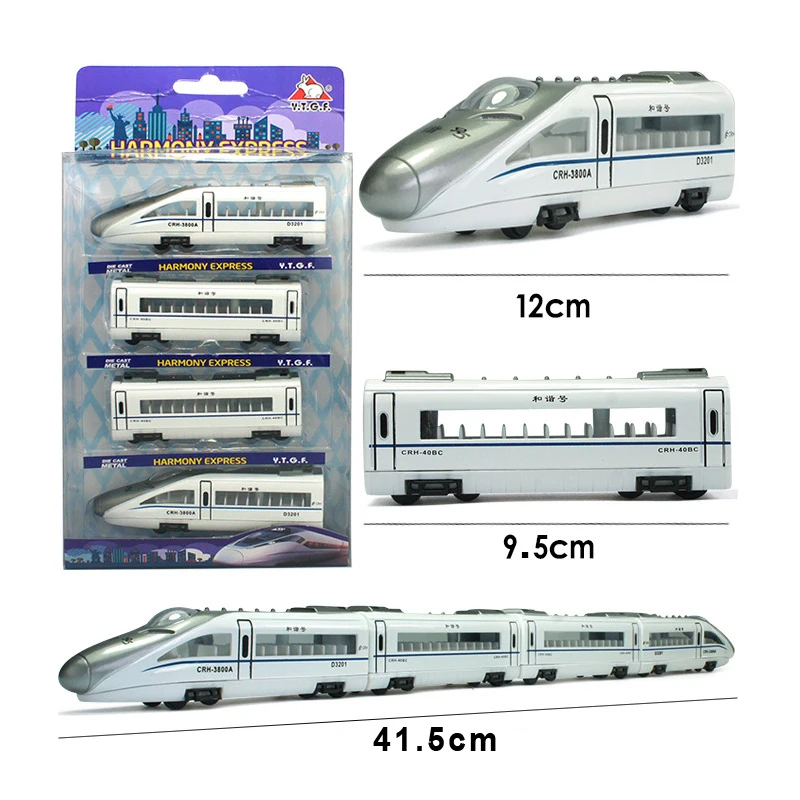 4 шт. комбинированная сборка сплава поезд модели автомобиля вагон модель магнита