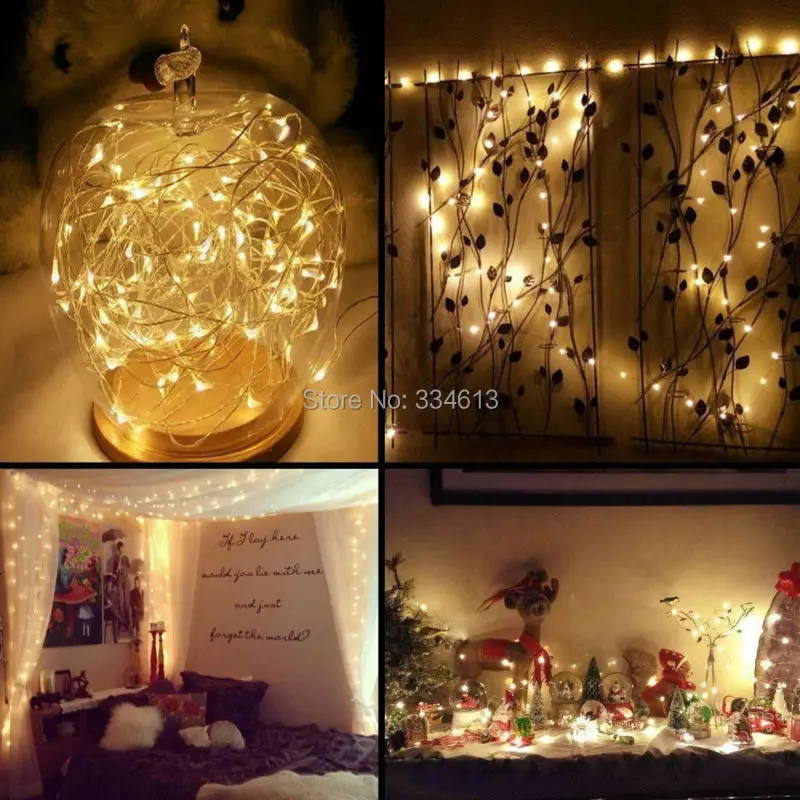 15 м/49FT 150LED серебряная проволока СВЕТОДИОДНЫЕ сказочные огни Рождественские