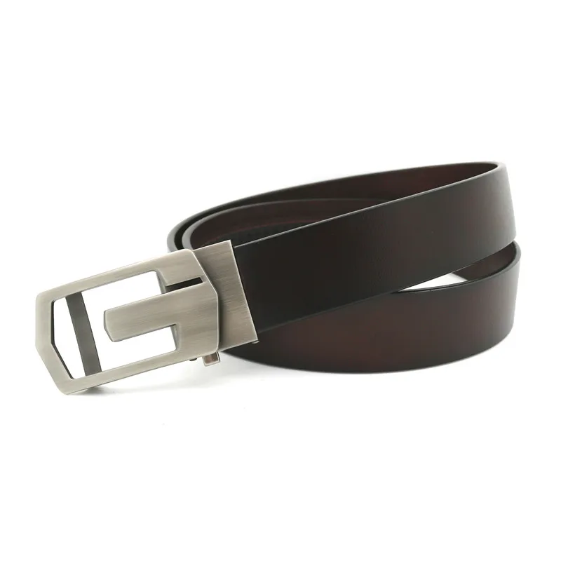 Мужской ремень из натуральной воловьей кожи с автоматической пряжкой |