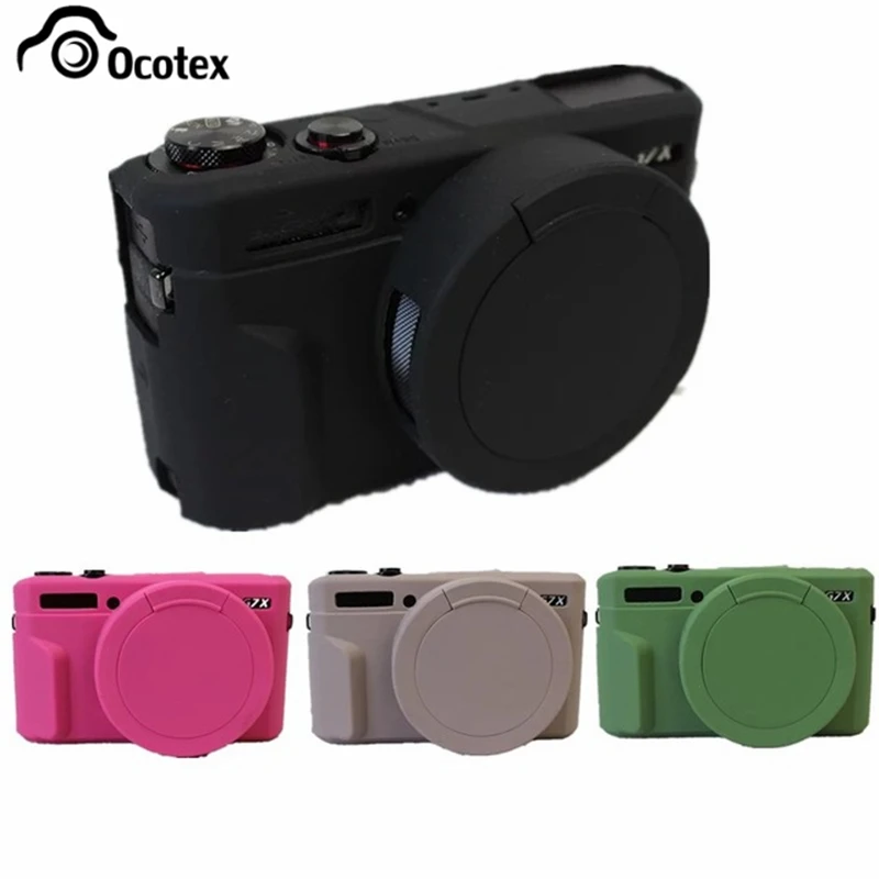 Ocotex новый силиконовый чехол для камеры Canon G7X Mark 2 II G7X2 G7XII защитный корпуса с