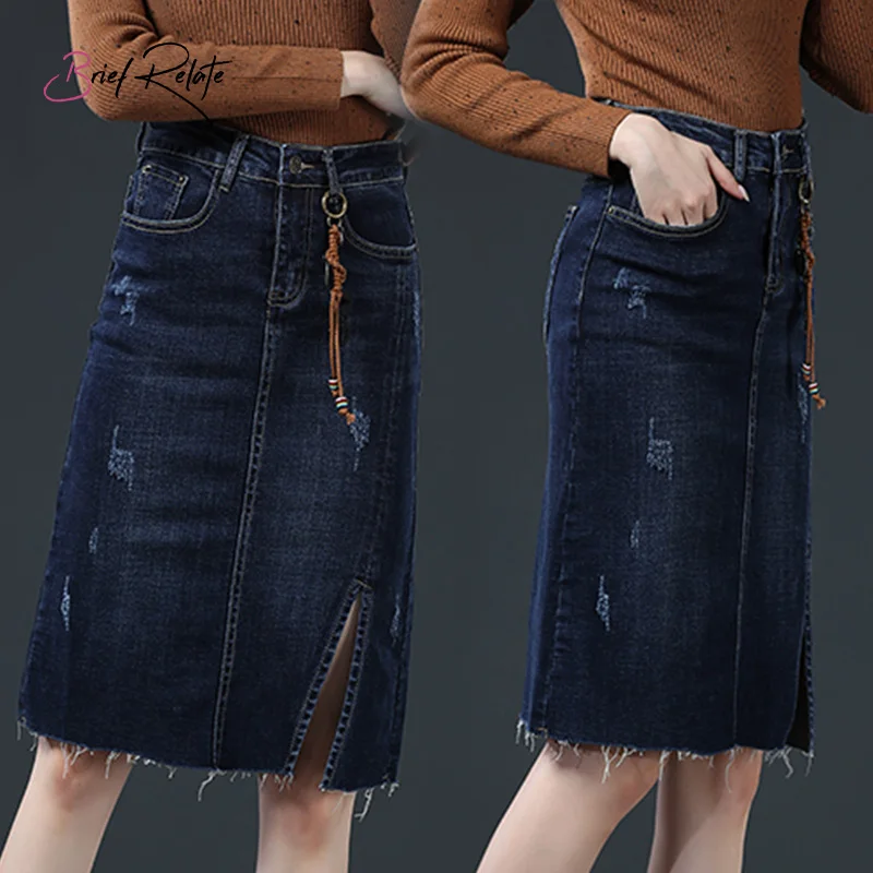 Синяя прочная эластичная джинсовая шлифовальная кромка с кисточками прямая