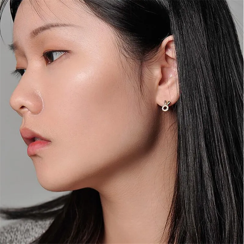 Настоящее серебро 925 проба милые кролика и Бесплатная доставка одежда для детей