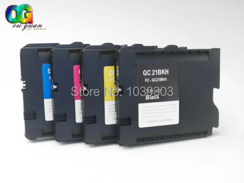 4 шт. совместимый с чипом для Ricoh GC21 например Lanier GX 7000 2500 3000 S струйный принтер |
