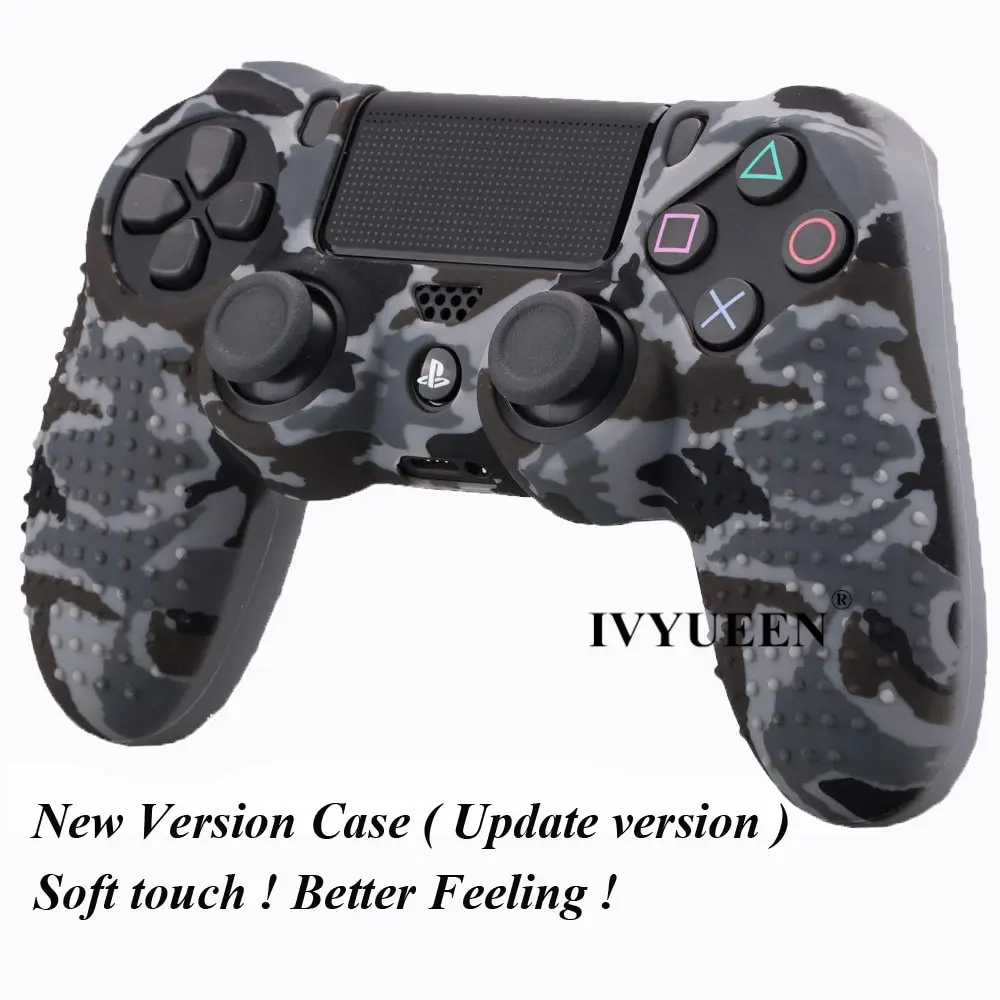 IVYUEEN 25 Colors For PlayStation 4 PS4 Pro Slim Controller Silicone Protective Skin Case Cover Thumb Grip Caps for Dualshock 4
