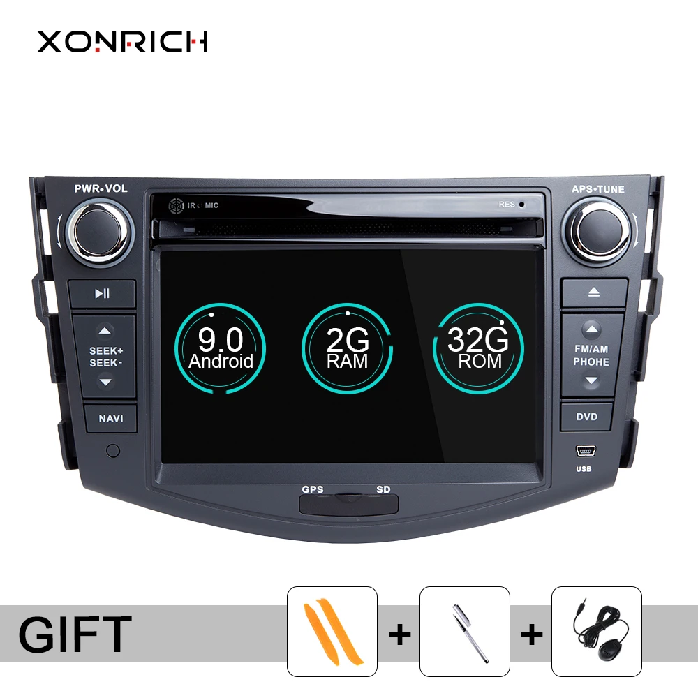 2 din Android 9 0 автомобильный dvd GPS навигационный плеер для Toyota RAV4 Rav 4 2007 2008 2009 2011 2012