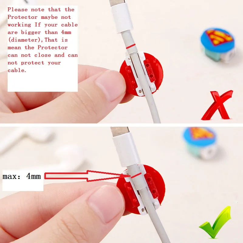 100 шт./лот мультяшный USB-кабель протектор для наушников устройство сохранения