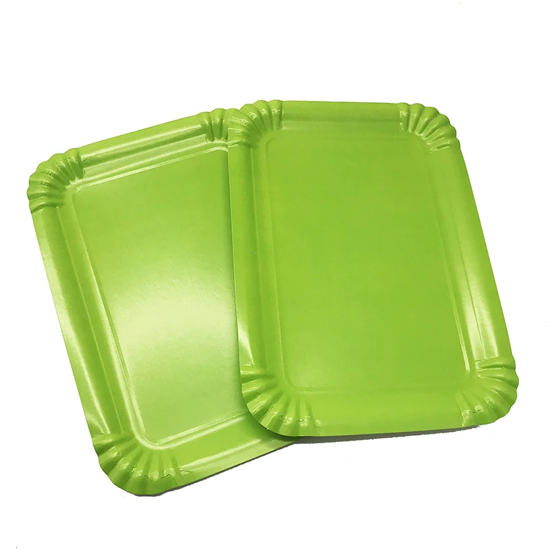 10 шт. чистый цвет прямоугольные пластины для свадьбы День рождения украшения