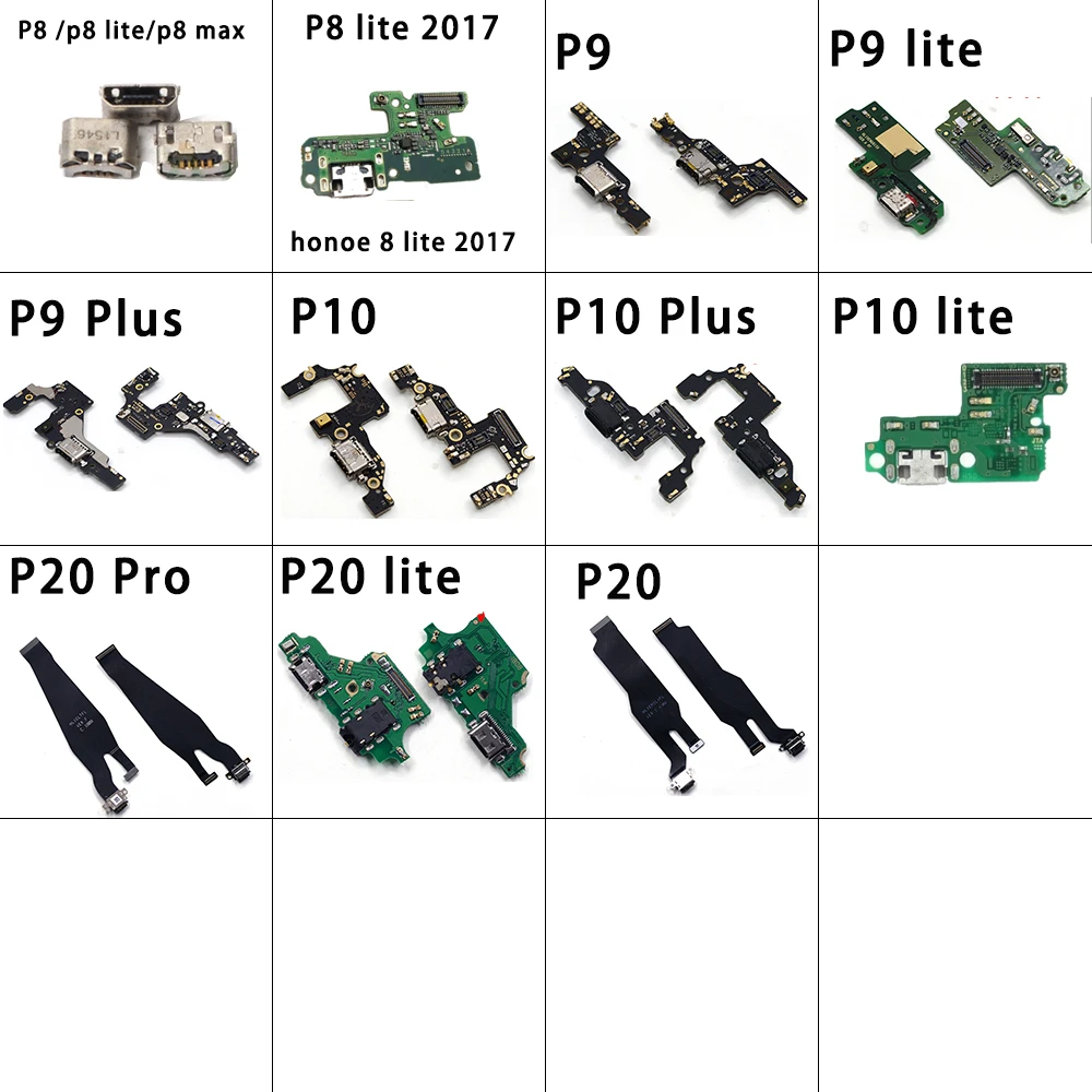 Зарядное устройство PCB Flex для Huawei Ascend P8 P9 P10 P20 Lite Plus 2017 Pro USB порт коннектор