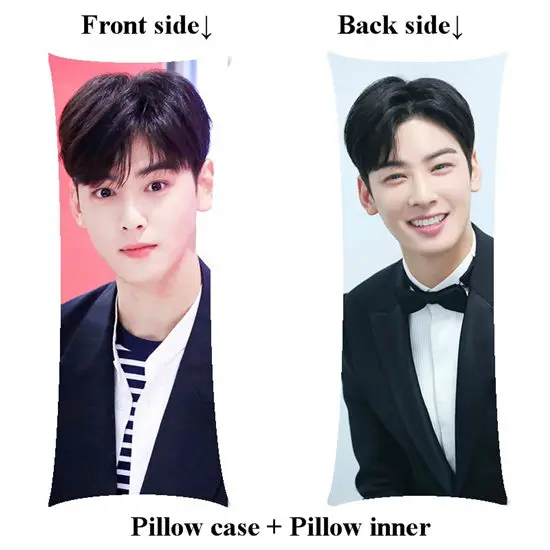 picture Новая Kpop boyfriend Cha EunWoo Длинная Подушка для домашнего тела, включает в себя внутреннюю подарочную подушку для девочек, индивидуальная печать, две стороны - Цвет: picture