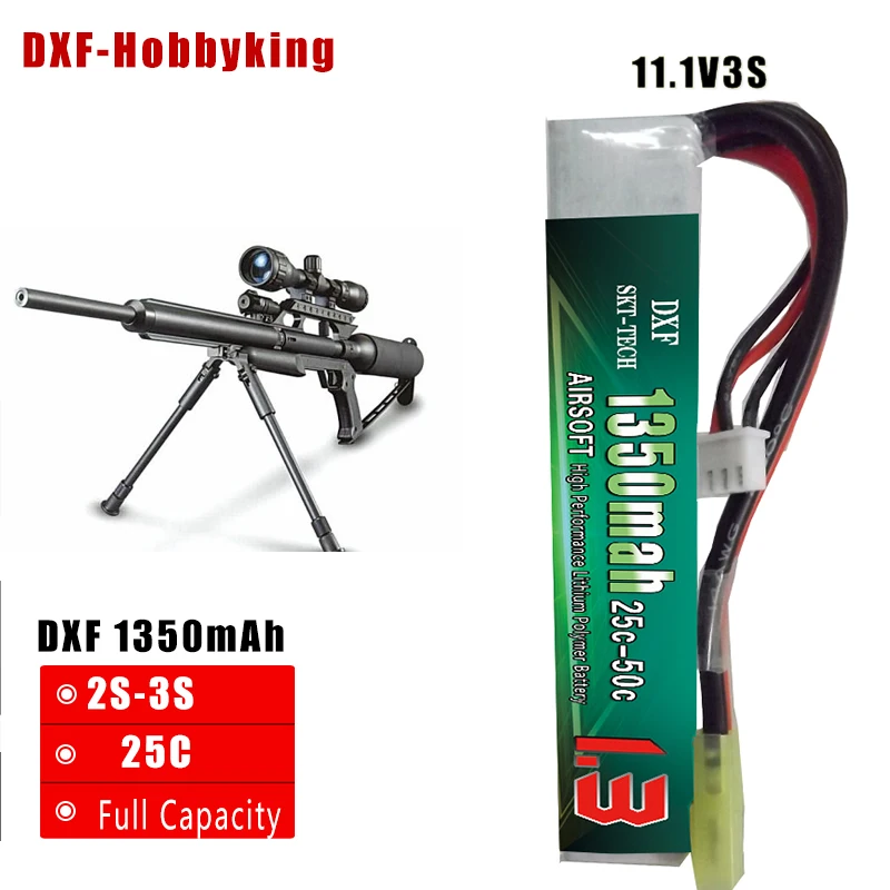 Аккумуляторная батарея DXF 11 1 В 1350 мАч 25C Max 50C 3S для мини страйкбольного пистолета