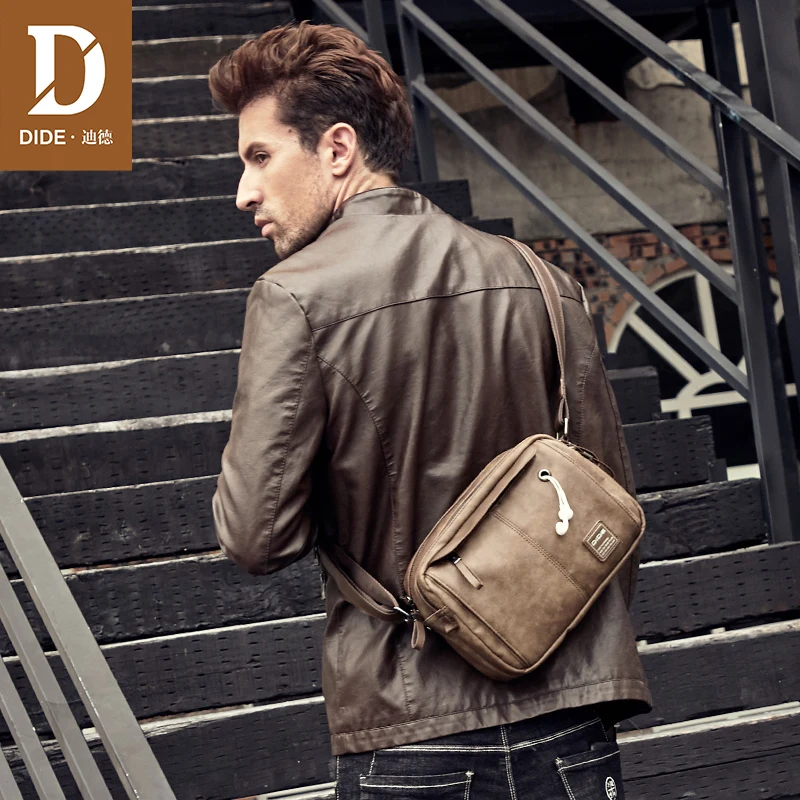 

DIDE vintage Men Tote Bags handbags Famous Brand New Fashion Man Leather Messenger Bag Male Cross Body Shoulder Business Bags Fo