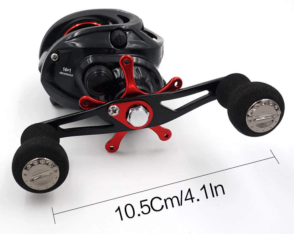 JITAI Baitcasting Fishing Катушка Оборудовано с PE 4 Пряди линия 8 кг Сила торможения 14+ 1BBs Качество Ultra Light Wheels Карп приманки рыбалка