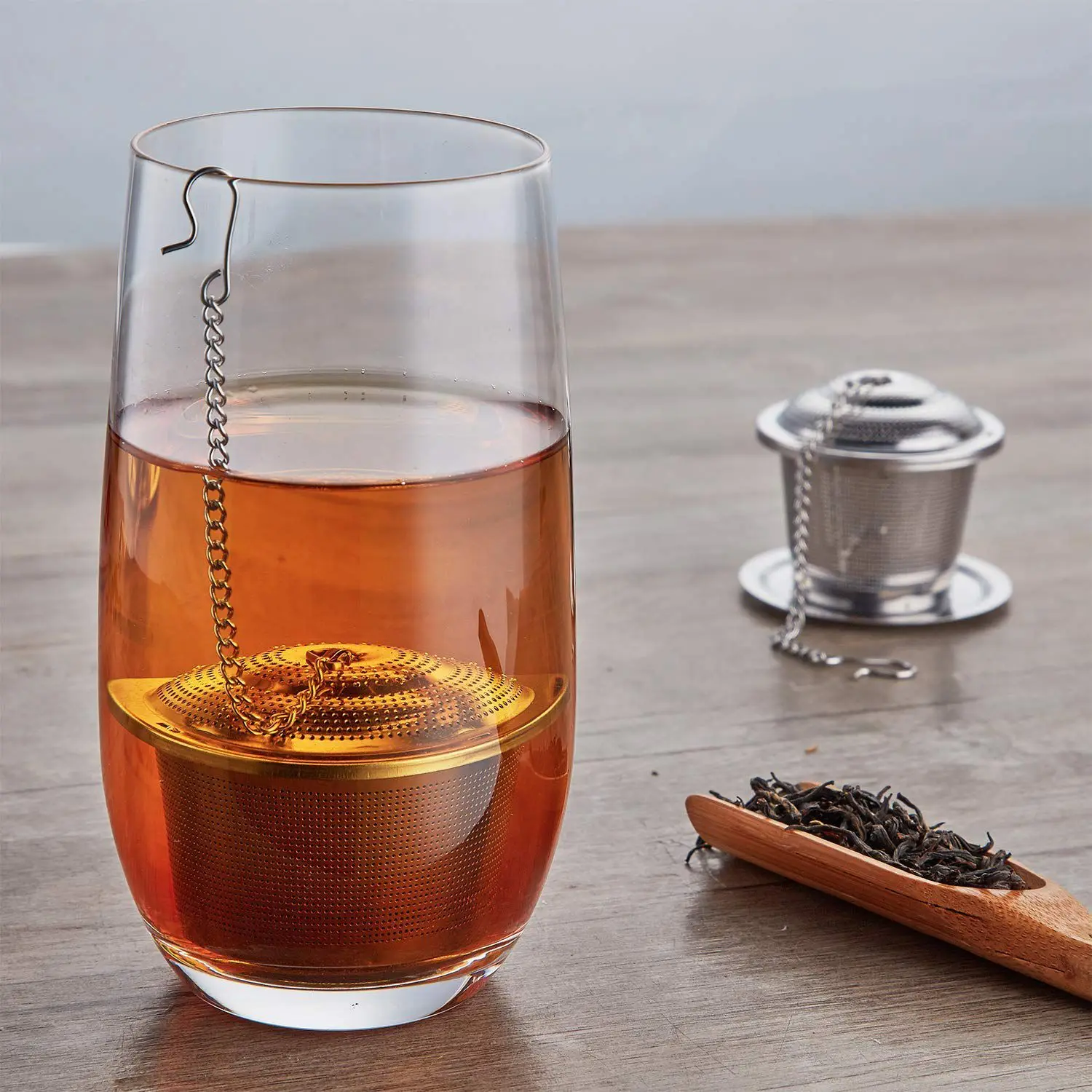 Tea Infuser Travel Set with 2 Individual Cases Stainless Steel Ball strainer Steeper Drip Tray for Loose | Дом и сад