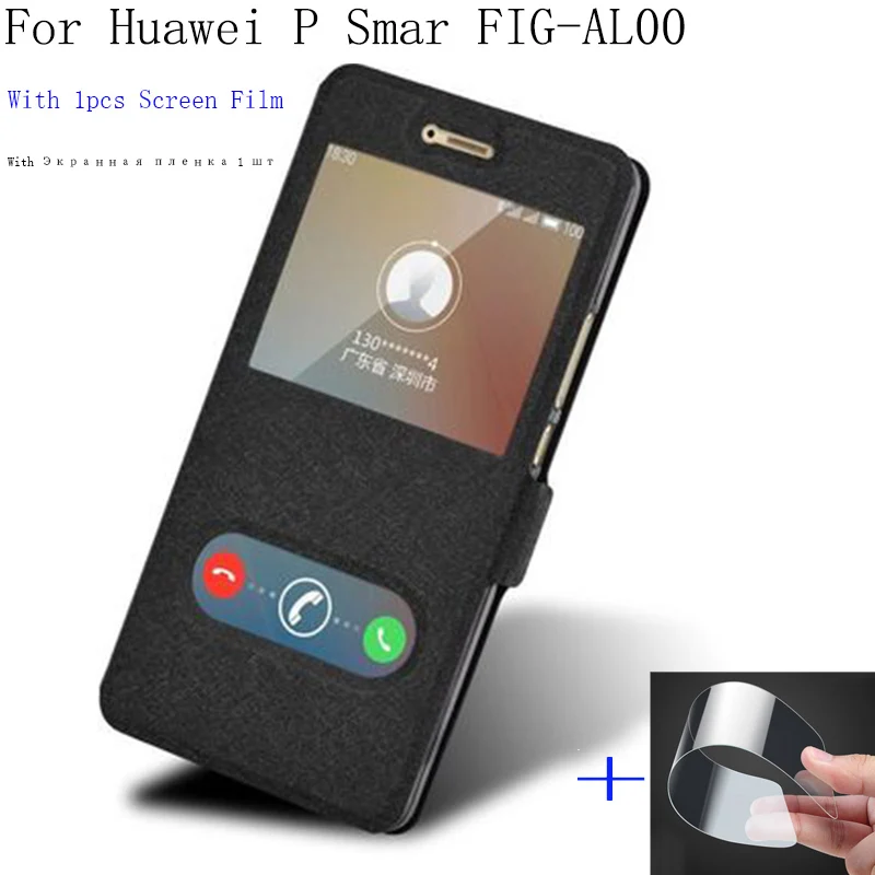 Для Huawei P Smart Case FIG AL00 shell PU кожаный чехол smart View Window флип для телефона PSmart|phone cases|case for