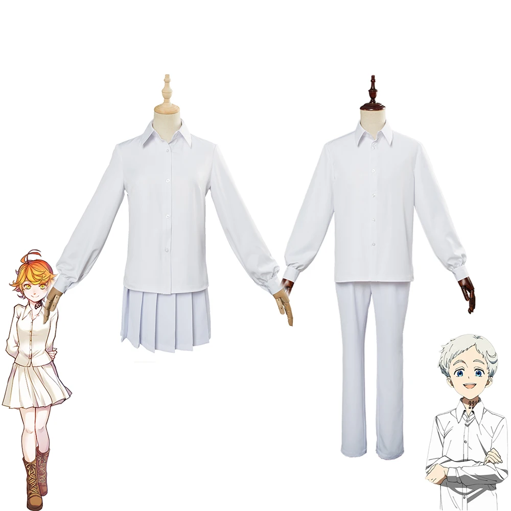 Костюм для косплея Yakusoku no Nebarando The Said Neverland Ray Норман Эмма белая униформа