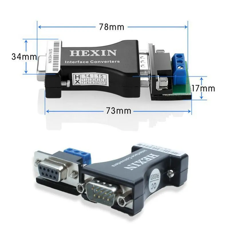 10 шт./лот HEXIN RS232 к RS485 конвертер|converter rs485|converter rs232 rs485hexin rs485 |