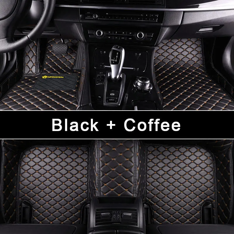 ROWNFUR 3D Автомобильные Коврики для Audi Q3(8U) пользовательские автомобильные коврики из искусственной кожи коврики для автомобиля-Стайлинг авто аксессуары для интерьера защита - Название цвета: BLACK-COFFEE
