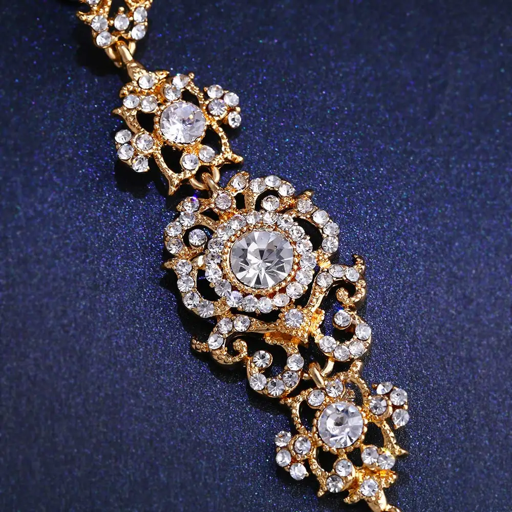 Женские Висячие серьги OCESRIO роскошные золотые серьги-подвески с хрустальной