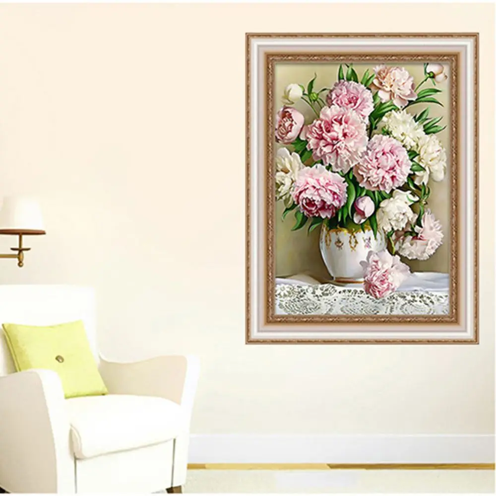1 PC Home Decoration DIY Diamond Painting Peony Floral Needlework Embroidery Decor Wedding | Дом и сад