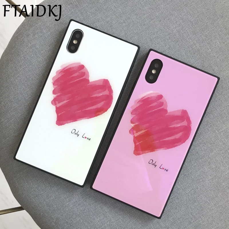 Чехол FTAIDKJ из закаленного стекла для iPhone X 7 8 Plus 6 6S | Мобильные телефоны и