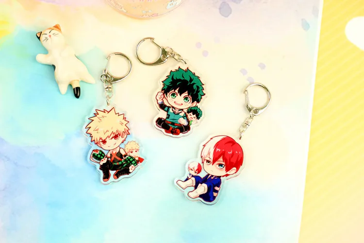 Аниме Моя геройская Академия Boku no Hero Akademia Midoriya Bakugou Katsuki акриловый брелок экшн
