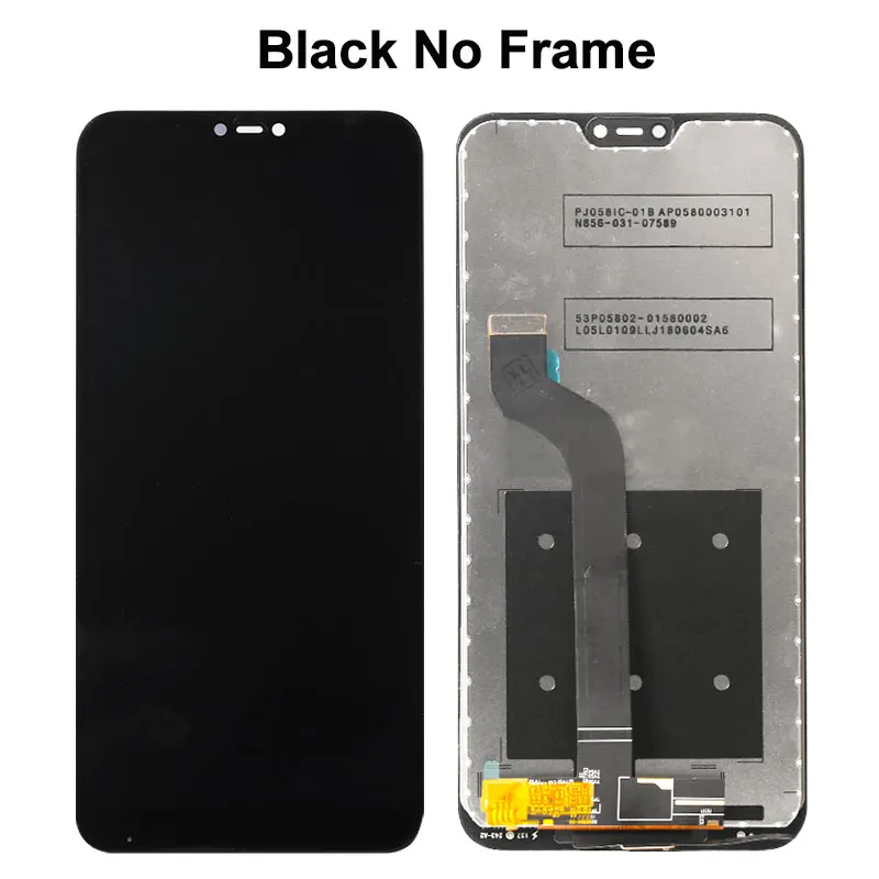 Black No Frame Экран для Xiaomi Mi A2 Lite ЖК-дисплей сенсорный экран с рамкой новая дигитайзер панель Замена для Xiaomi Mi A2 Lite дисплей - Цвет: Black No Frame