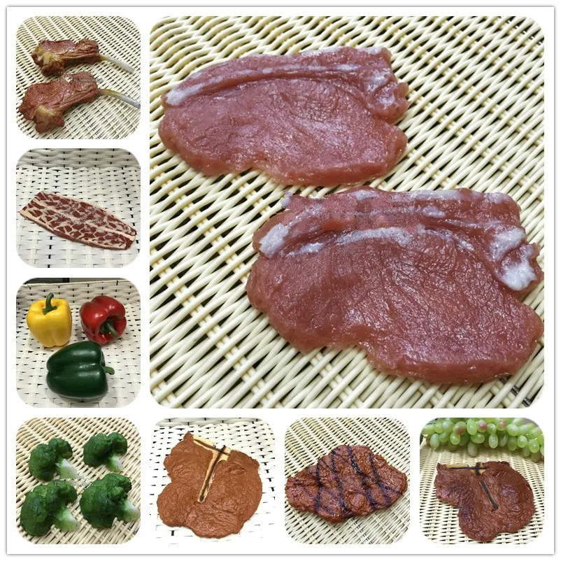 Искусственное искусственное мясо из ПВХ для детской кухни игрушки украшение