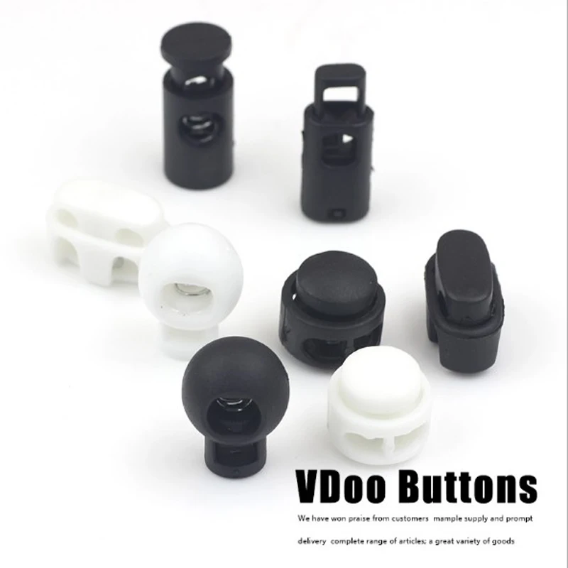 20 шт. черные пластиковые пробки шнур замок отверстие зажим одежда банджи