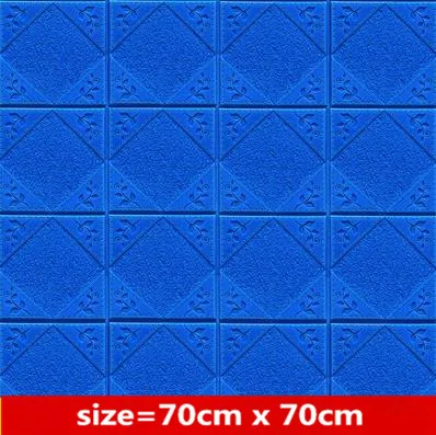 dark blue 70x 70cm Обои самоклеящиеся 3d стерео наклейки на стены спальня стены юбка фон украшения стены водонепроницаемый Пена Обои - Цвет: dark blue 70x 70cm