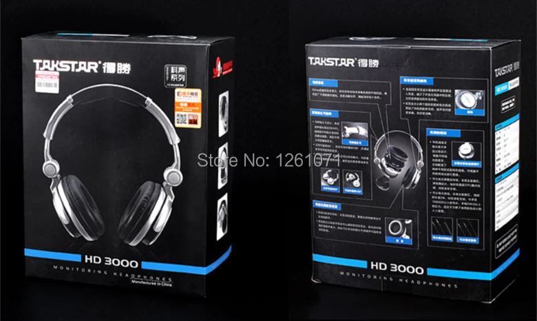 

Original Takstar HD3000 DJ Headphones Foldable HiFi Studio Headset Professional Audio Monitoring headphone Separable Cable