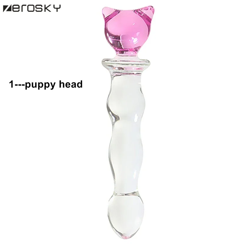 Zerosky Crystal Glass Dildo Penis Beads Vaginal Anal Plug Stimulation Buttplug Vibrator Sex Toys for Woman Shop |