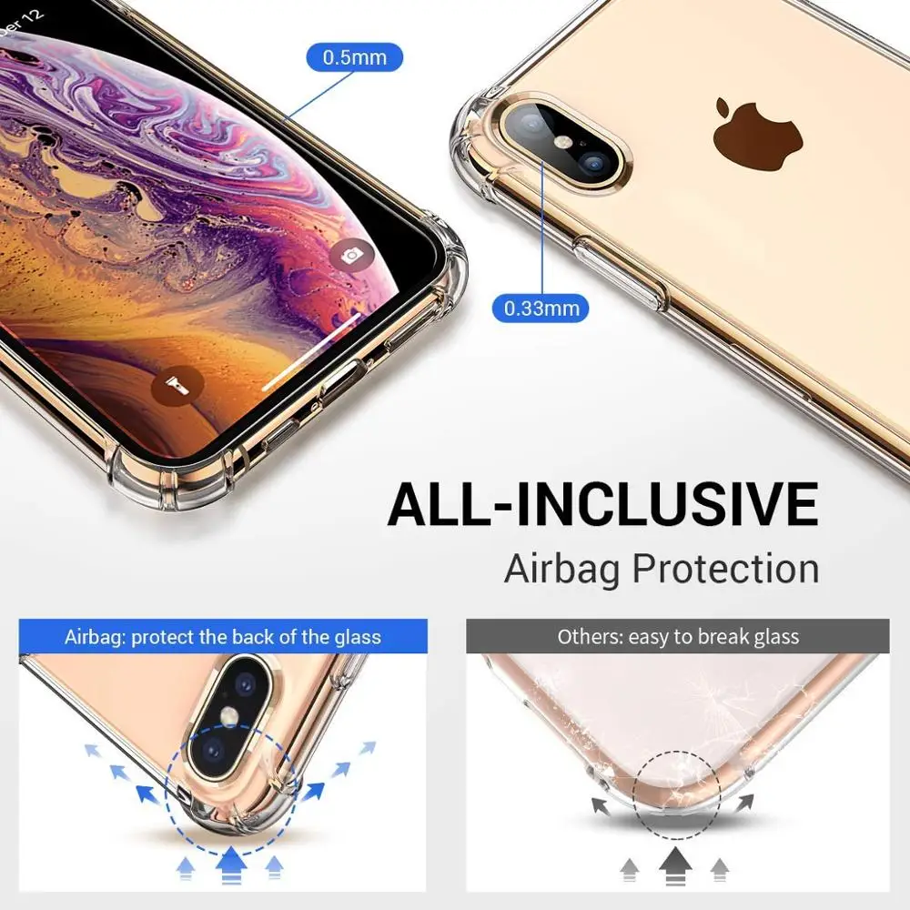 FastDeng простой каплезащитный силиконовый чехол s для iPhone 6, 6s, 7, 8 plus, чехол с прозрачными кристаллами для iPhone X, XS, XR, XSMax, чехол