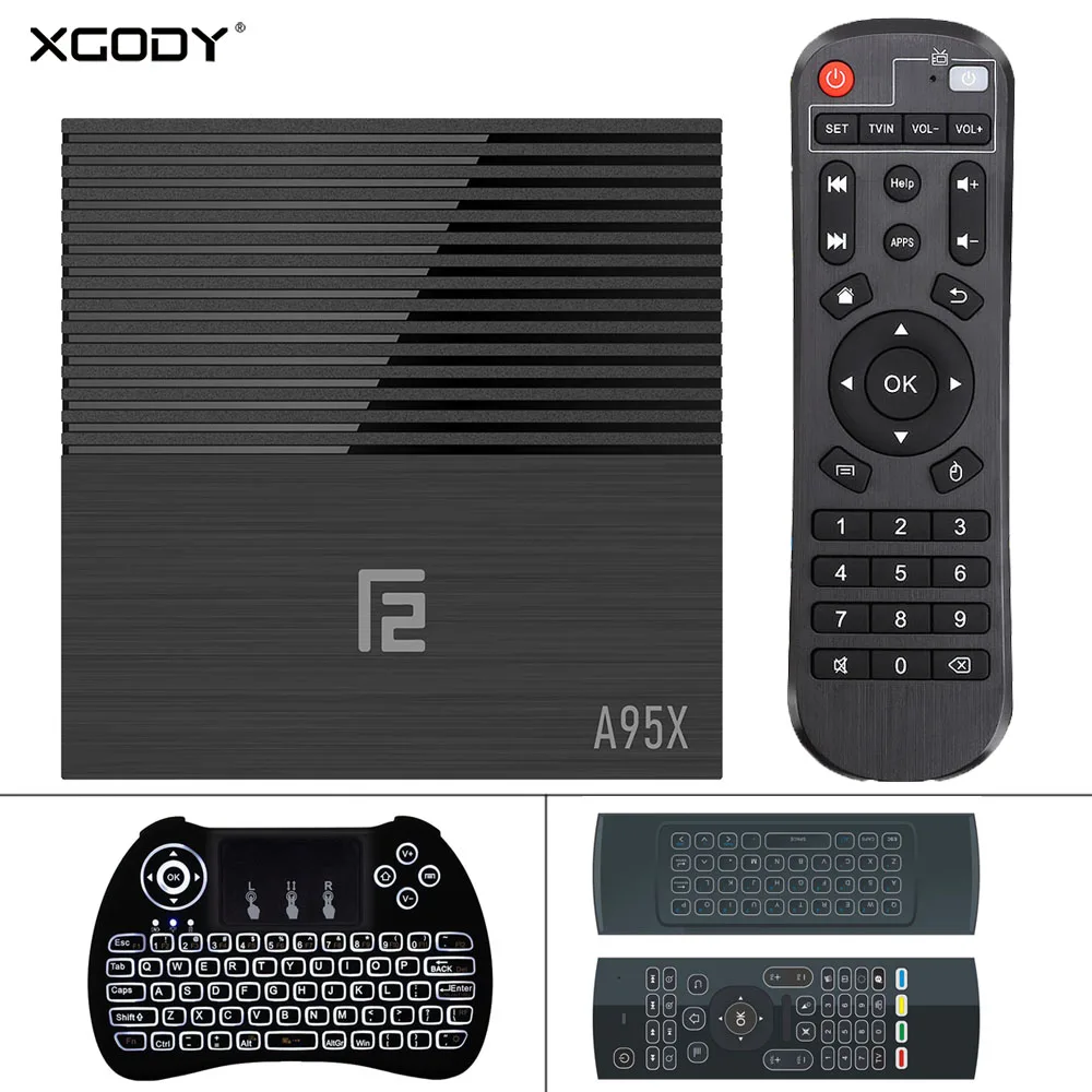 XGODY Новый A95X F2 телефон приложение управления Android 9 0 Смарт ТВ коробка 4 Гб 32/64 ГБ